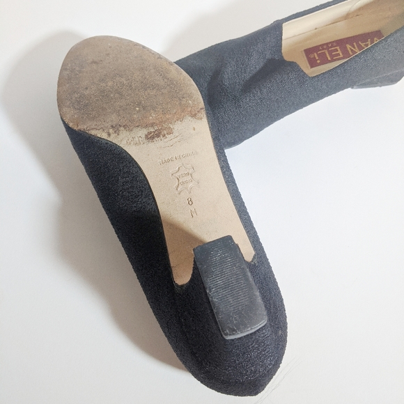 Van Eli black form-fitting short heel shoes size 7 - Picture 5 of 6